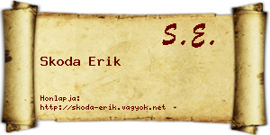 Skoda Erik névjegykártya